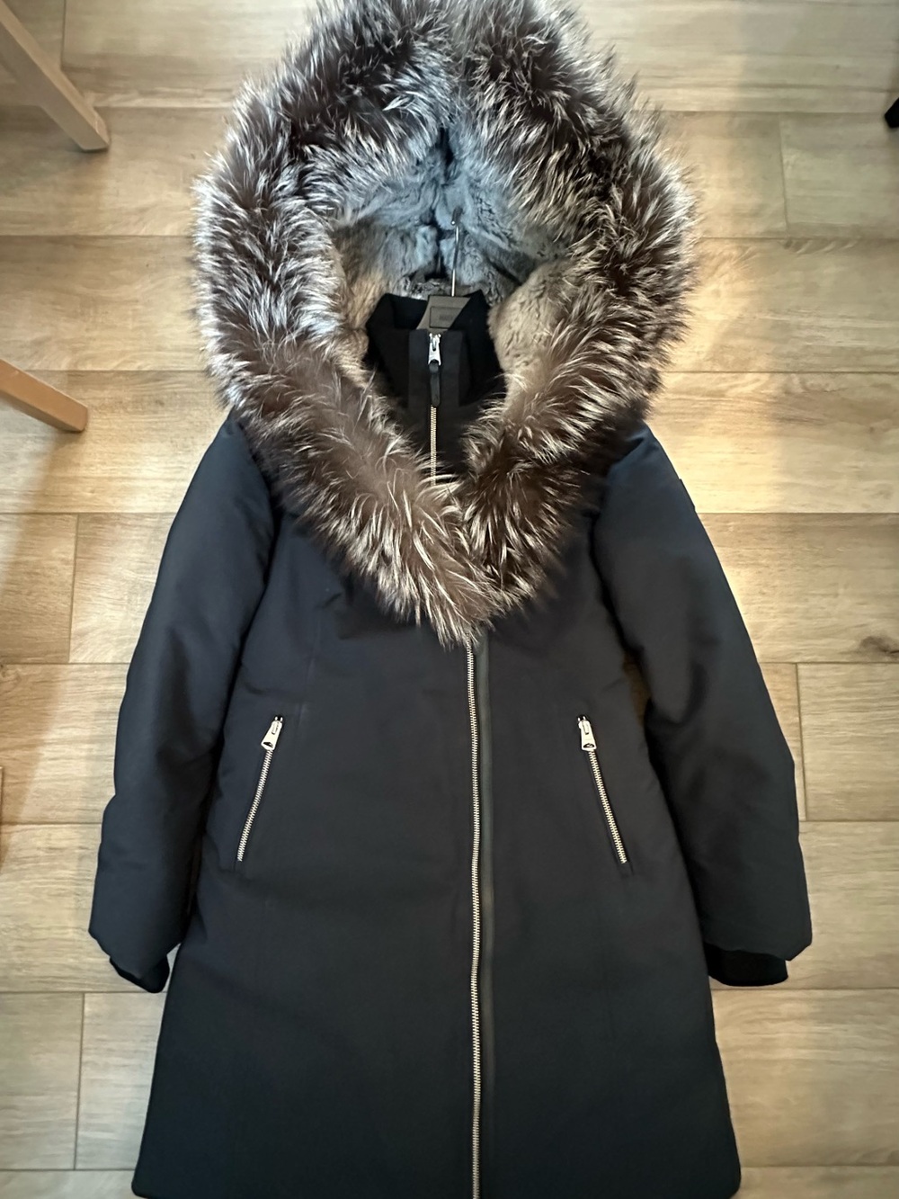Mackage Kay hooded down Black Coat with grey fur